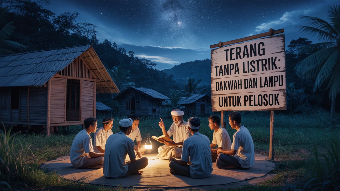 Bantu kirim cahaya dakwah dan lampu tenaga surya ke desa terpencil yang belum terjangkau listrik. Terangi hati, terangi negeri